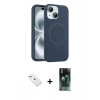 MARSİLYAN™- iPhone 14 Kılıf Yankı Form Serisi - Şeffaf 360 Full Body Arka Koruyucu + Diamond Kamera Lens - PE