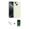 MARSİLYAN™- iPhone 14 Kılıf Yankı Form Serisi - Şeffaf 360 Full Body Arka Koruyucu + Diamond Kamera Lens - YL