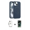 MARSİLYAN™- iPhone 14 Kılıf Yankı Form Serisi - Şeffaf 360 Full Body Arka Koruyucu + Shine Kamera Lens - GI