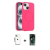 MARSİLYAN™- iPhone 14 Kılıf Yankı Form Serisi - Şeffaf 360 Full Body Arka Koruyucu + Shine Kamera Lens - GI