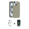 MARSİLYAN™- iPhone 14 Kılıf Yankı Form Serisi - Şeffaf 360 Full Body Arka Koruyucu + Shine Kamera Lens - GI
