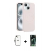 MARSİLYAN™- iPhone 14 Kılıf Yankı Form Serisi - Şeffaf 360 Full Body Arka Koruyucu + Shine Kamera Lens - GI