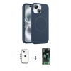MARSİLYAN™- iPhone 14 Kılıf Yankı Form Serisi - Şeffaf 360 Full Body Arka Koruyucu + Shine Kamera Lens - MI
