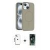 MARSİLYAN™- iPhone 14 Kılıf Yankı Form Serisi - Şeffaf 360 Full Body Arka Koruyucu + Shine Kamera Lens - MI