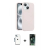 MARSİLYAN™- iPhone 14 Kılıf Yankı Form Serisi - Şeffaf 360 Full Body Arka Koruyucu + Shine Kamera Lens - MI