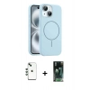 MARSİLYAN™- iPhone 14 Kılıf Yankı Form Serisi - Şeffaf 360 Full Body Arka Koruyucu + Shine Kamera Lens - YL