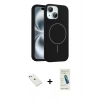 MARSİLYAN™- iPhone 14 Kılıf Yankı Form Serisi - Şeffaf Pasifik Cam Ekran Koruyucu + Diamond Kamera Lens - SABE