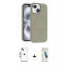 MARSİLYAN™- iPhone 14 Kılıf Yankı Form Serisi - Şeffaf Pasifik Cam Ekran Koruyucu + Shine Kamera Lens - GI
