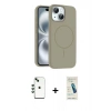 MARSİLYAN™- iPhone 14 Kılıf Yankı Form Serisi - Şeffaf Pasifik Cam Ekran Koruyucu + Shine Kamera Lens - YL