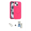 MARSİLYAN™- iPhone 14 Kılıf Yankı Form Serisi - Şeffaf Royal Nano Ekran Koruyucu + Diamond Kamera Lens - KI