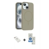 MARSİLYAN™- iPhone 14 Kılıf Yankı Form Serisi - Şeffaf Royal Nano Ekran Koruyucu + Diamond Kamera Lens - PE