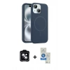 MARSİLYAN™- iPhone 14 Kılıf Yankı Form Serisi - Şeffaf Royal Nano Ekran Koruyucu + PVD Metal Kamera Lens - MI