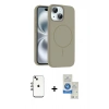 MARSİLYAN™- iPhone 14 Kılıf Yankı Form Serisi - Şeffaf Royal Nano Ekran Koruyucu + Shine Kamera Lens - GI