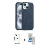 MARSİLYAN™- iPhone 14 Kılıf Yankı Form Serisi - Şeffaf Royal Nano Ekran Koruyucu + Shine Kamera Lens - GS