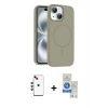 MARSİLYAN™- iPhone 14 Kılıf Yankı Form Serisi - Şeffaf Royal Nano Ekran Koruyucu + Shine Kamera Lens - KI