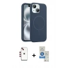 MARSİLYAN™- iPhone 14 Kılıf Yankı Form Serisi - Şeffaf Royal Nano Ekran Koruyucu + Shine Kamera Lens - KI