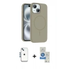 MARSİLYAN™- iPhone 14 Kılıf Yankı Form Serisi - Şeffaf Royal Nano Ekran Koruyucu + Shine Kamera Lens - MI