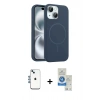 MARSİLYAN™- iPhone 14 Kılıf Yankı Form Serisi - Şeffaf Royal Nano Ekran Koruyucu + Shine Kamera Lens - MI