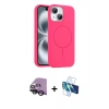 MARSİLYAN™- iPhone 14 Kılıf Yankı Form Serisi - Siyah 3D Antistatik Cam Ekran Koruyucu + Raze Metal Kamera Lens - SH