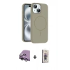 MARSİLYAN™- iPhone 14 Kılıf Yankı Form Serisi - Siyah Bilvis 3D Cam Ekran Koruyucu + Raze Metal Kamera Lens - GS