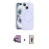 MARSİLYAN™- iPhone 14 Kılıf Yankı Form Serisi - Siyah Bilvis 3D Cam Ekran Koruyucu + Raze Metal Kamera Lens - GS