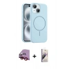 MARSİLYAN™- iPhone 14 Kılıf Yankı Form Serisi - Siyah Bilvis 3D Mat Cam Ekran Koruyucu + Raze Metal Kamera Lens - KI