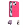 MARSİLYAN™- iPhone 14 Kılıf Yankı Form Serisi - Siyah Bilvis 3D Mat Cam Ekran Koruyucu + Raze Metal Kamera Lens - MR