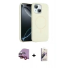 MARSİLYAN™- iPhone 14 Kılıf Yankı Form Serisi - Siyah Bilvis 3D Mat Cam Ekran Koruyucu + Raze Metal Kamera Lens - KI
