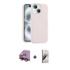 MARSİLYAN™- iPhone 14 Kılıf Yankı Form Serisi - Siyah Bilvis 3D Mat Cam Ekran Koruyucu + Raze Metal Kamera Lens - KI