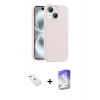 MARSİLYAN™- iPhone 14 Kılıf Yankı Form Serisi - Siyah Bilvis 5in1 3D Magic Cam Ekran Koruyucu + Diamond Kamera Lens - SABE