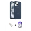 MARSİLYAN™- iPhone 14 Kılıf Yankı Form Serisi - Siyah Bilvis 5in1 3D Magic Cam Ekran Koruyucu + Diamond Kamera Lens - KI