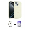 MARSİLYAN™- iPhone 14 Kılıf Yankı Form Serisi - Siyah Bilvis 5in1 3D Magic Cam Ekran Koruyucu + Shine Kamera Lens - GD