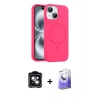 MARSİLYAN™- iPhone 14 Kılıf Yankı Form Serisi - Siyah Bilvis 5in1 5D Magic Hayalet Cam Ekran Koruyucu + PVD Metal Kamera Lens - YL