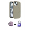 MARSİLYAN™- iPhone 14 Kılıf Yankı Form Serisi - Siyah Bilvis 5in1 5D Magic Hayalet Cam Ekran Koruyucu + Raze Metal Kamera Lens - MR