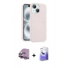 MARSİLYAN™- iPhone 14 Kılıf Yankı Form Serisi - Siyah Bilvis 5in1 5D Magic Hayalet Cam Ekran Koruyucu + Raze Metal Kamera Lens - MR