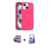 MARSİLYAN™- iPhone 14 Kılıf Yankı Form Serisi - Siyah Bilvis 5in1 5D Magic Hayalet Cam Ekran Koruyucu + Raze Metal Kamera Lens - GS