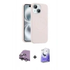 MARSİLYAN™- iPhone 14 Kılıf Yankı Form Serisi - Siyah Bilvis 5in1 5D Magic Hayalet Cam Ekran Koruyucu + Raze Metal Kamera Lens - GS