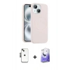 MARSİLYAN™- iPhone 14 Kılıf Yankı Form Serisi - Siyah Bilvis 5in1 5D Magic Hayalet Cam Ekran Koruyucu + Shine Kamera Lens - SH