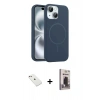 MARSİLYAN™- iPhone 14 Kılıf Yankı Form Serisi - Siyah Bilvis Hayalet Cam Ekran Koruyucu + Diamond Kamera Lens - PE