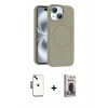 MARSİLYAN™- iPhone 14 Kılıf Yankı Form Serisi - Siyah Bilvis Hayalet Cam Ekran Koruyucu + Shine Kamera Lens - SH