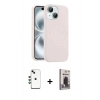 MARSİLYAN™- iPhone 14 Kılıf Yankı Form Serisi - Siyah Bilvis Hayalet Cam Ekran Koruyucu + Shine Kamera Lens - YL
