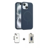 MARSİLYAN™- iPhone 14 Kılıf Yankı Form Serisi - Siyah Bilvis Hayalet Cam Ekran Koruyucu + Shine Kamera Lens - GI
