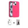 MARSİLYAN™- iPhone 14 Kılıf Yankı Form Serisi - Siyah Bilvis Hayalet Cam Ekran Koruyucu + Shine Kamera Lens - YL