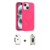 MARSİLYAN™- iPhone 14 Kılıf Yankı Form Serisi - Siyah Bilvis Hayalet Cam Ekran Koruyucu + Shine Kamera Lens - KI
