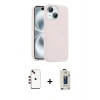 MARSİLYAN™- iPhone 14 Kılıf Yankı Form Serisi - Siyah Bilvis Hayalet Cam Ekran Koruyucu + Shine Kamera Lens - KI