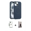 MARSİLYAN™- iPhone 14 Kılıf Yankı Form Serisi - Siyah Bilvis Hayalet Cam Ekran Koruyucu + Shine Kamera Lens - YL