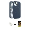 MARSİLYAN™- iPhone 14 Kılıf Yankı Form Serisi - Siyah Buffer Cam Ekran Koruyucu + Diamond Kamera Lens - SABE