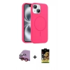 MARSİLYAN™- iPhone 14 Kılıf Yankı Form Serisi - Siyah Buffer Cam Ekran Koruyucu + Raze Metal Kamera Lens - KI