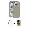 MARSİLYAN™- iPhone 14 Kılıf Yankı Form Serisi - Siyah Buffer Cam Ekran Koruyucu + Shine Kamera Lens - MI