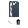 MARSİLYAN™- iPhone 14 Kılıf Yankı Form Serisi - Siyah Buffer Hayalet Cam Ekran Koruyucu + Diamond Kamera Lens - KI